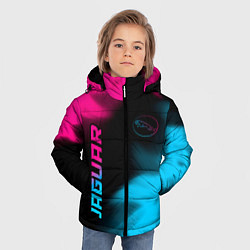 Куртка зимняя для мальчика Jaguar - neon gradient: надпись, символ, цвет: 3D-черный — фото 2