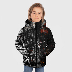 Куртка зимняя для мальчика Граффити абстрактный рисунок, цвет: 3D-черный — фото 2
