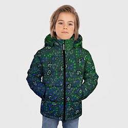 Куртка зимняя для мальчика Изумрудный космос, цвет: 3D-черный — фото 2