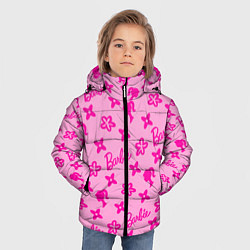 Куртка зимняя для мальчика Барби паттерн розовый, цвет: 3D-светло-серый — фото 2