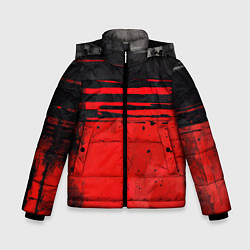 Зимняя куртка для мальчика Black red texture