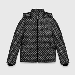Зимняя куртка для мальчика Черно-белый абстрактный мелкий узор