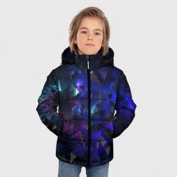 Куртка зимняя для мальчика Синие осколки, цвет: 3D-красный — фото 2