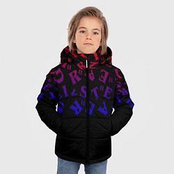 Куртка зимняя для мальчика Очень странные дела паттерн, цвет: 3D-светло-серый — фото 2