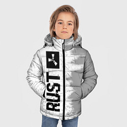 Куртка зимняя для мальчика Rust glitch на светлом фоне: по-вертикали, цвет: 3D-черный — фото 2