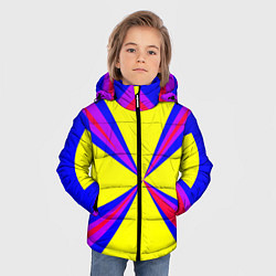 Куртка зимняя для мальчика Абстракция геометрическая, цвет: 3D-светло-серый — фото 2