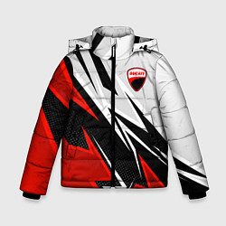 Зимняя куртка для мальчика Ducati - белый и красный