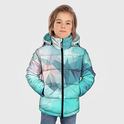 Куртка зимняя для мальчика Небо из геометрических кристаллов, цвет: 3D-черный — фото 2