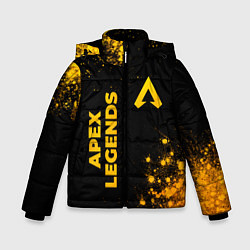 Зимняя куртка для мальчика Apex Legends - gold gradient: надпись, символ