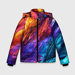 Куртка зимняя для мальчика Яркие крылья, цвет: 3D-светло-серый