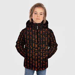 Куртка зимняя для мальчика Руны - паттерн, цвет: 3D-красный — фото 2