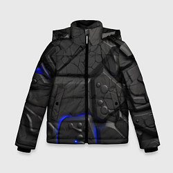Зимняя куртка для мальчика Черные объемные плиты