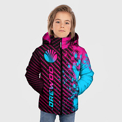 Куртка зимняя для мальчика Daewoo - neon gradient: по-вертикали, цвет: 3D-черный — фото 2