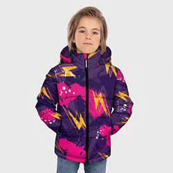 Куртка зимняя для мальчика Абстрактные узоры паттерн, цвет: 3D-светло-серый — фото 2