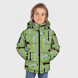 Куртка зимняя для мальчика Стрелочки вверх и вниз, цвет: 3D-черный — фото 2