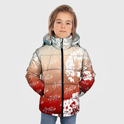 Куртка зимняя для мальчика Stray Kids flowers, цвет: 3D-светло-серый — фото 2