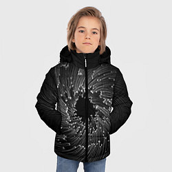 Куртка зимняя для мальчика Абстракция черная дыра, цвет: 3D-светло-серый — фото 2