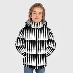 Куртка зимняя для мальчика Объемная полосатая геометрия, цвет: 3D-красный — фото 2