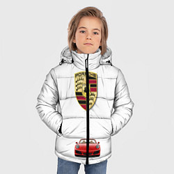 Куртка зимняя для мальчика Porsche car, цвет: 3D-светло-серый — фото 2