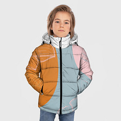 Куртка зимняя для мальчика Минималистичный лотос, цвет: 3D-черный — фото 2