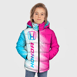 Куртка зимняя для мальчика Honda neon gradient style: по-вертикали, цвет: 3D-черный — фото 2