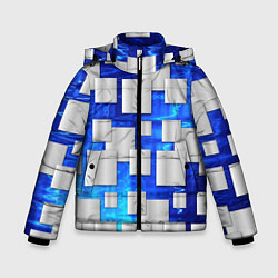 Зимняя куртка для мальчика Стальные квадраты
