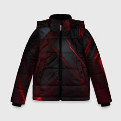 Куртка зимняя для мальчика Красная бесконечность, цвет: 3D-красный