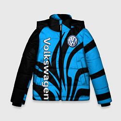 Куртка зимняя для мальчика Фольцваген - спокойный синий, цвет: 3D-черный