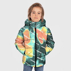 Куртка зимняя для мальчика Big Bang Бабочки, цвет: 3D-светло-серый — фото 2