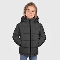 Куртка зимняя для мальчика Насыщенный серый полосатый, цвет: 3D-светло-серый — фото 2