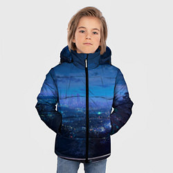 Куртка зимняя для мальчика Синий город, цвет: 3D-красный — фото 2