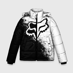Зимняя куртка для мальчика Fox motocross - черно-белые пятна