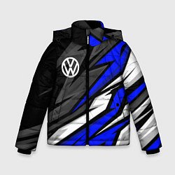 Куртка зимняя для мальчика Volkswagen - Синяя абстракция, цвет: 3D-черный