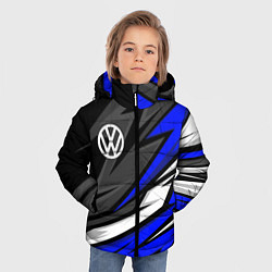 Куртка зимняя для мальчика Volkswagen - Синяя абстракция, цвет: 3D-черный — фото 2