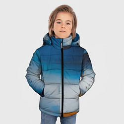 Куртка зимняя для мальчика Синяя палитра, цвет: 3D-черный — фото 2