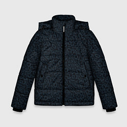 Куртка зимняя для мальчика Чёрно-синий паттерн, цвет: 3D-черный