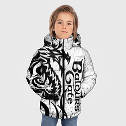 Куртка зимняя для мальчика Балдурс гейт 3 - дракон, цвет: 3D-светло-серый — фото 2