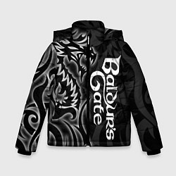 Куртка зимняя для мальчика Балдурс гейт 3 - черный дракон, цвет: 3D-черный