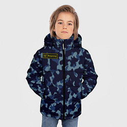 Куртка зимняя для мальчика Камуфляж с нашивкой - Владимир, цвет: 3D-светло-серый — фото 2
