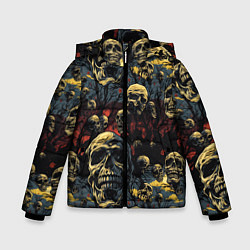 Куртка зимняя для мальчика Крик ужаса, цвет: 3D-светло-серый