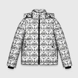 Куртка зимняя для мальчика Мур мур надпись и логотип, цвет: 3D-светло-серый
