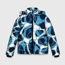 Куртка зимняя для мальчика Абстрактные вырезы на бумаге, цвет: 3D-черный