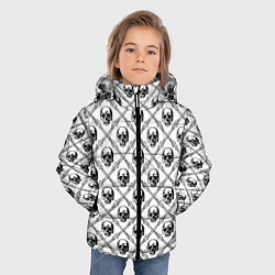 Куртка зимняя для мальчика Черепа и кости, цвет: 3D-светло-серый — фото 2