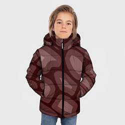Куртка зимняя для мальчика Кофейный камуфляж, цвет: 3D-черный — фото 2