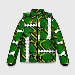 Зимняя куртка для мальчика Зеленая микросхема