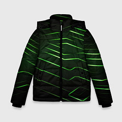 Куртка зимняя для мальчика Green abstract dark background, цвет: 3D-красный