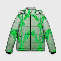 Куртка зимняя для мальчика Растительный паттерн, цвет: 3D-черный
