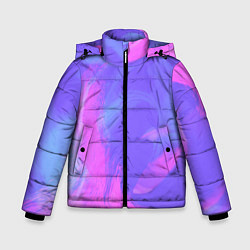 Куртка зимняя для мальчика Сиреневая абстракция, цвет: 3D-светло-серый