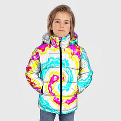 Куртка зимняя для мальчика Тай-дай триппи, цвет: 3D-черный — фото 2