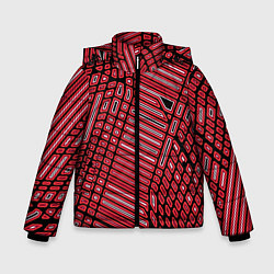 Зимняя куртка для мальчика Красная кибер паутина
